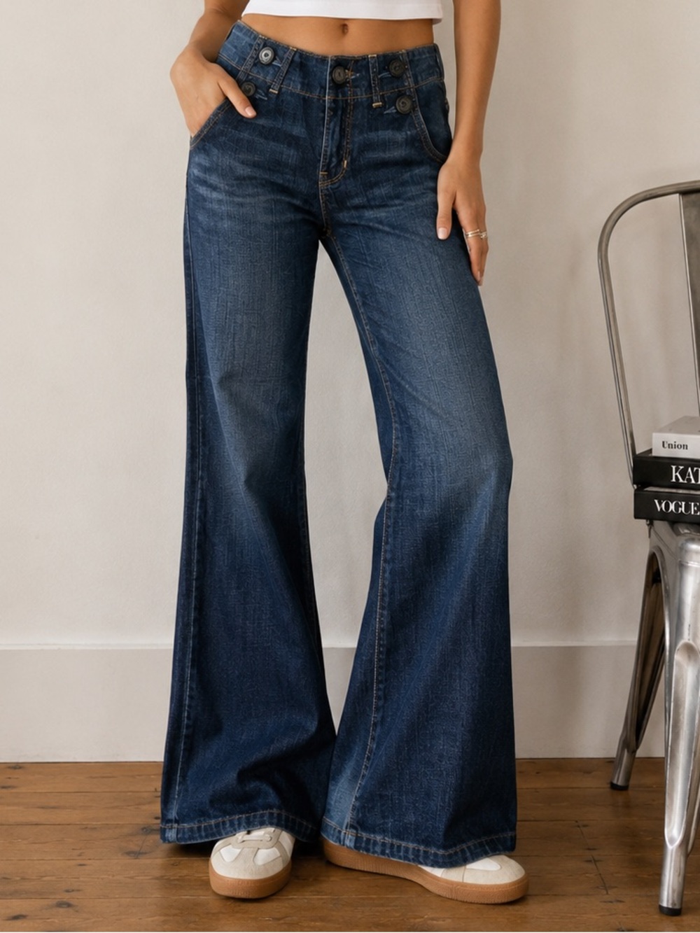 Gap Limited Edition Sailor Flare Jeans Size 6 28 Y2K Trouser Wide Leg